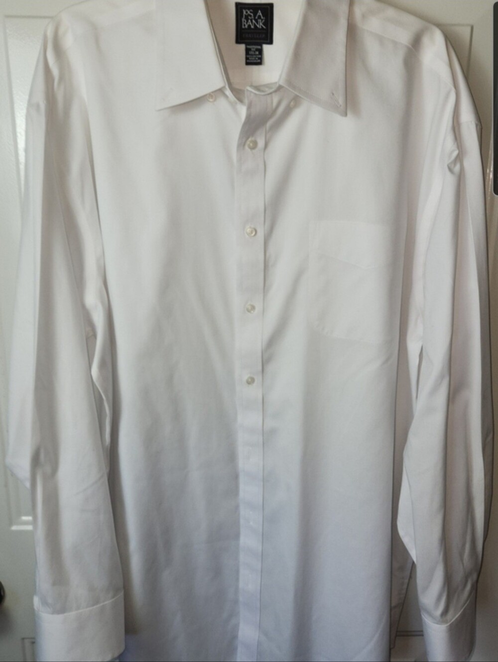 Jos A Bank Travelers Men's Long Sleeve Button Down Dress Shirt Size 17.5 - 34